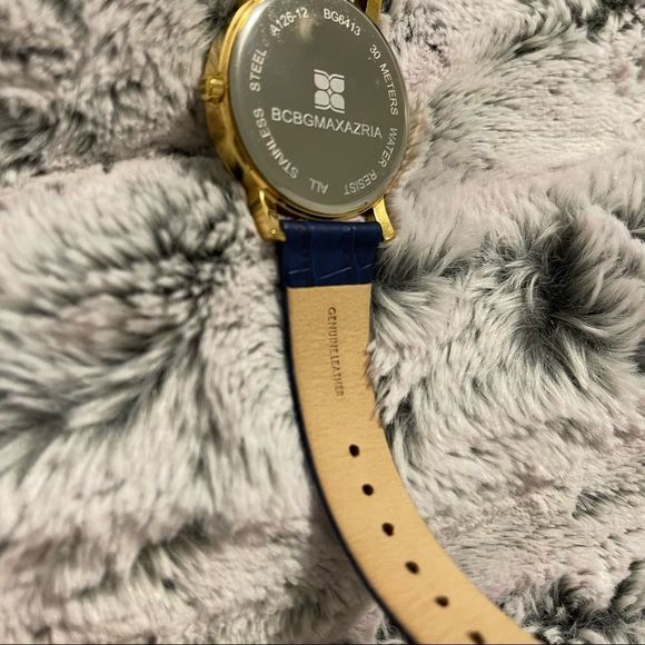 Blue Genuine Leather BCBGMAXAZRIA Watch - Picture 3 of 4